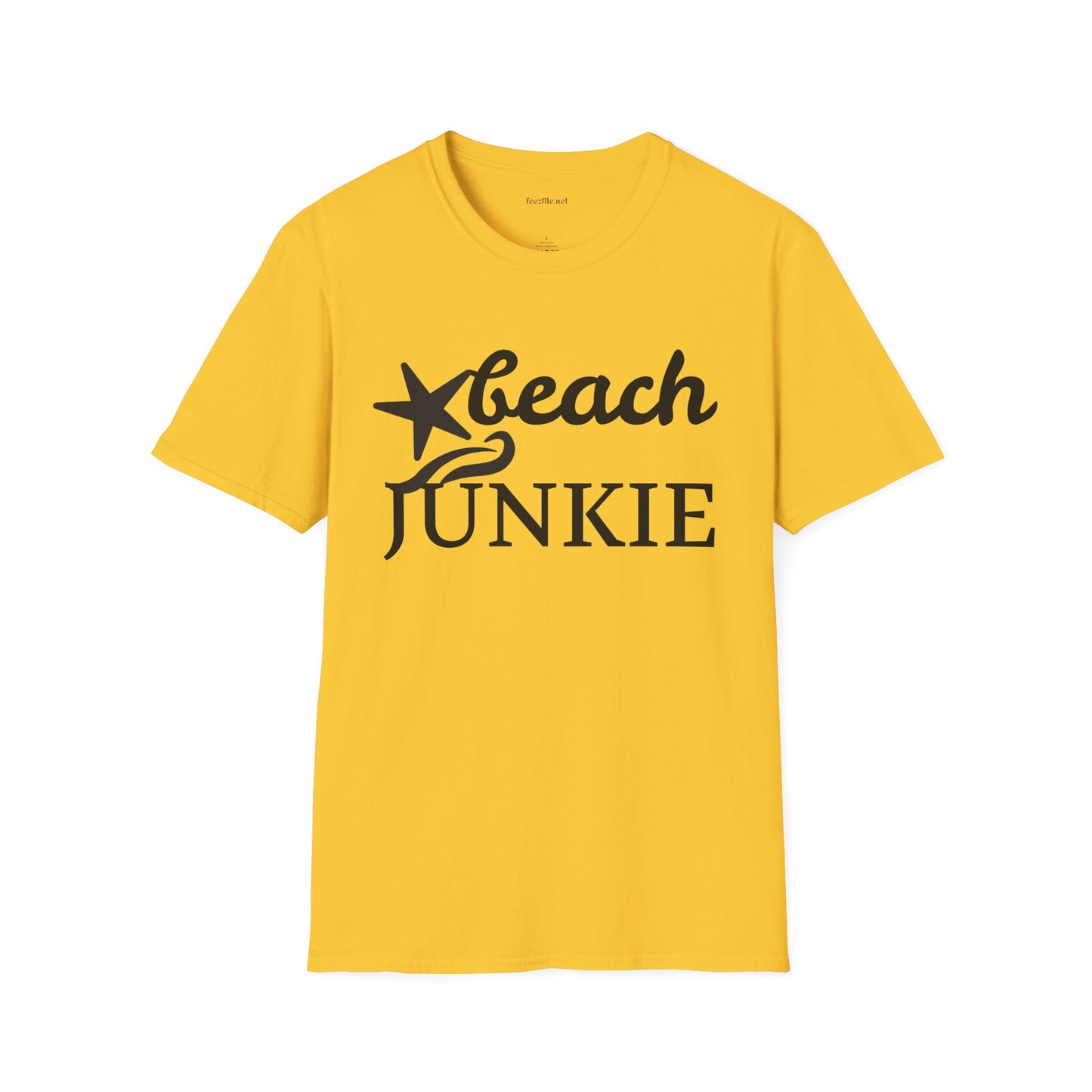 Beach Junkie with Starfish Unisex Softstyle T-Shirt 100% Cotton Graphic