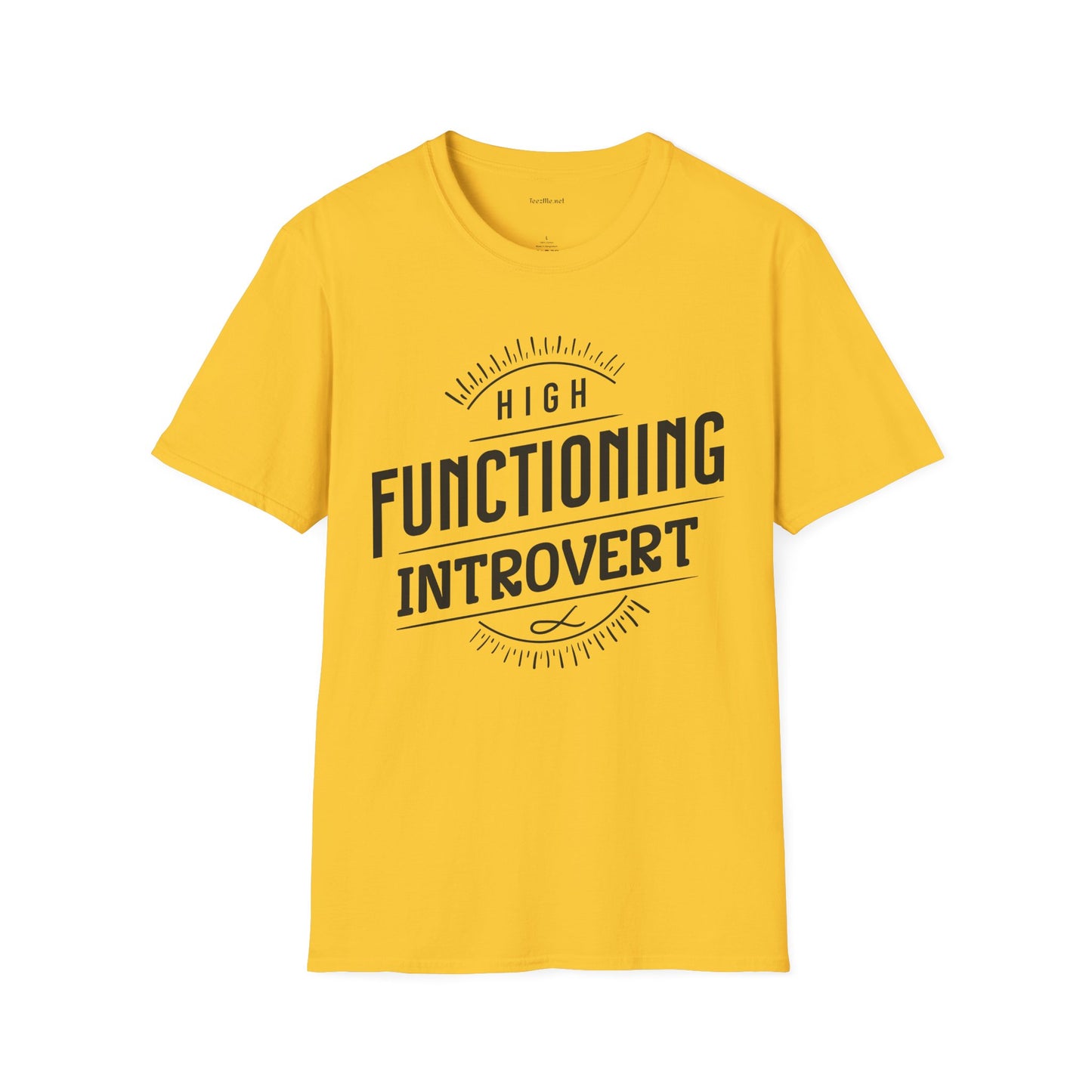 Functioning Introvert - Unisex Softstyle T-Shirt 100% Cotton Graphic