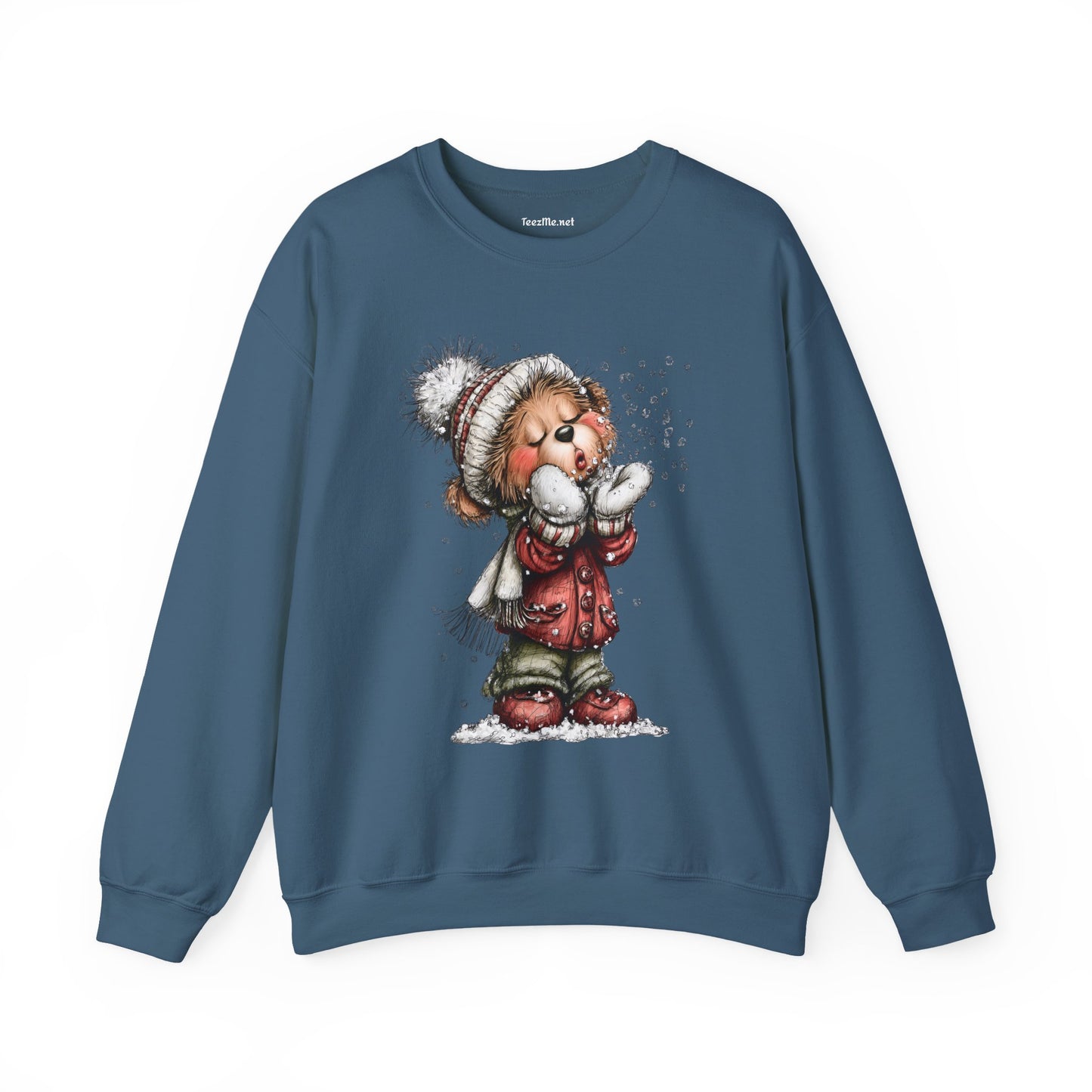 Whimsical Christmas Bear 02 Unisex Heavy Blend™ Crewneck Sweatshirt