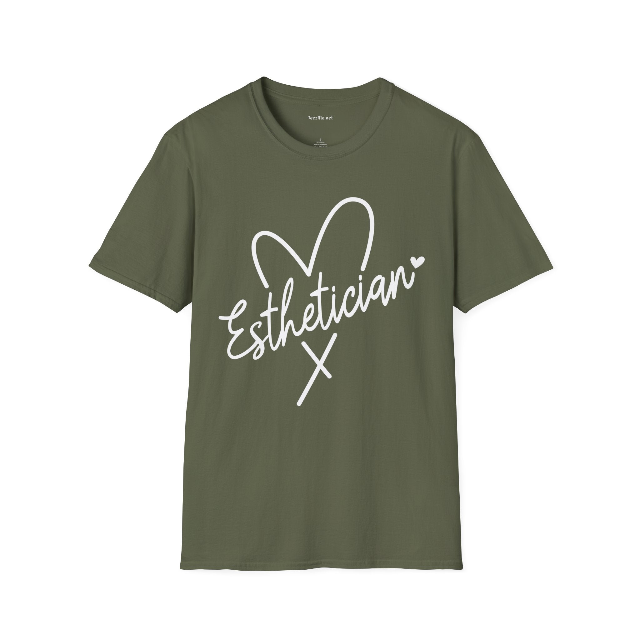 Esthetician with heart 01 Unisex Soft Style T-Shirt 100% Cotton Graphic