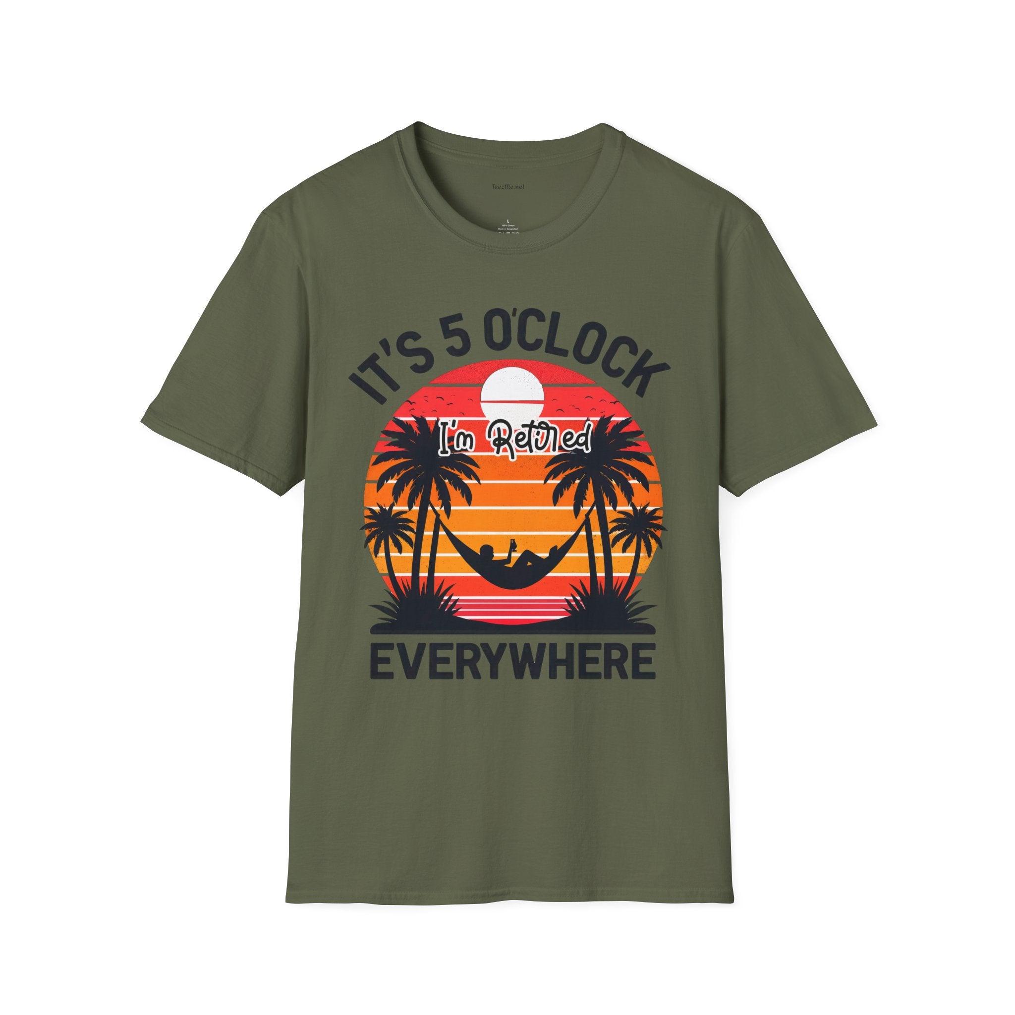 Retired - It's 5 - Unisex Softstyle T-Shirt 100% Cotton Graphic