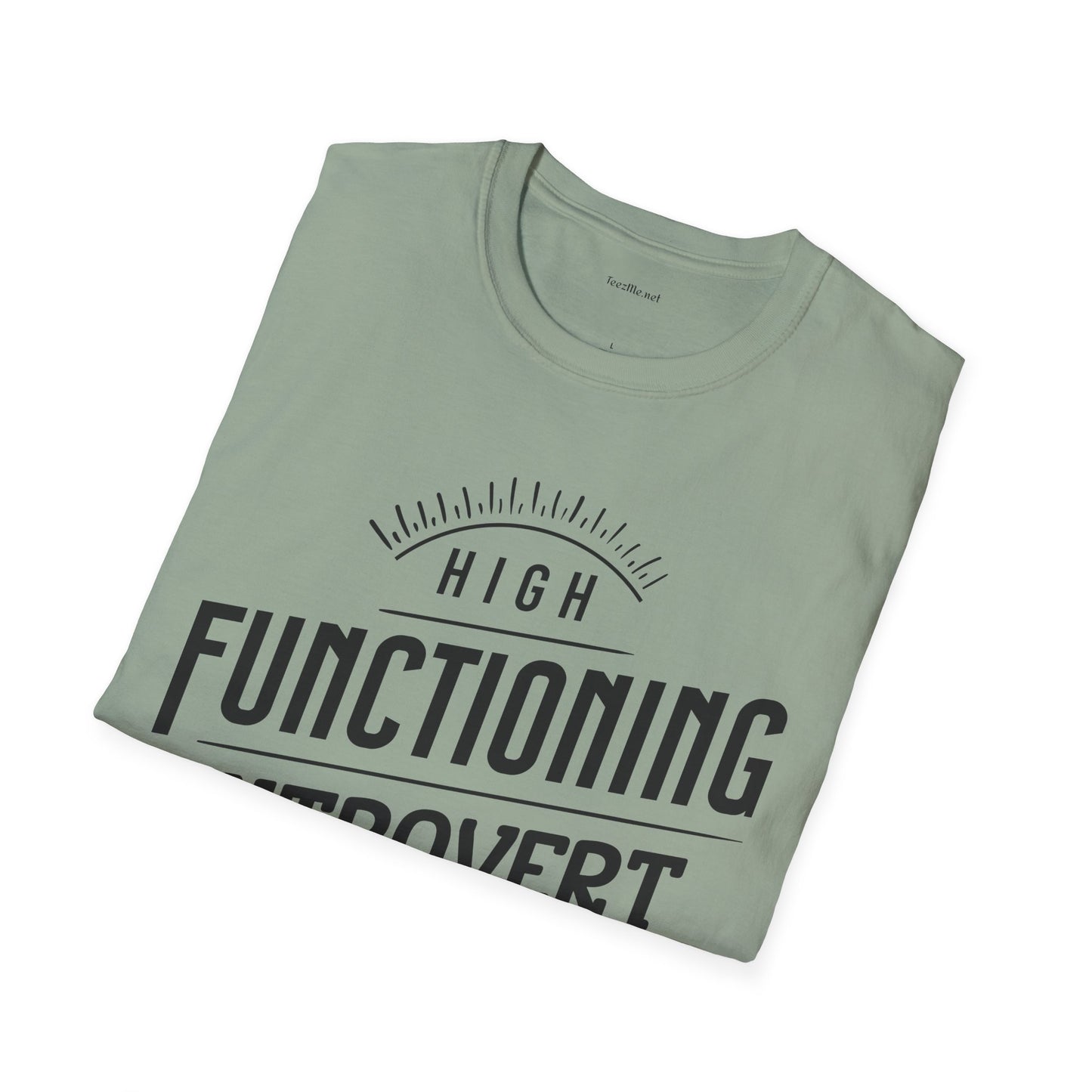 Functioning Introvert - Unisex Softstyle T-Shirt 100% Cotton Graphic