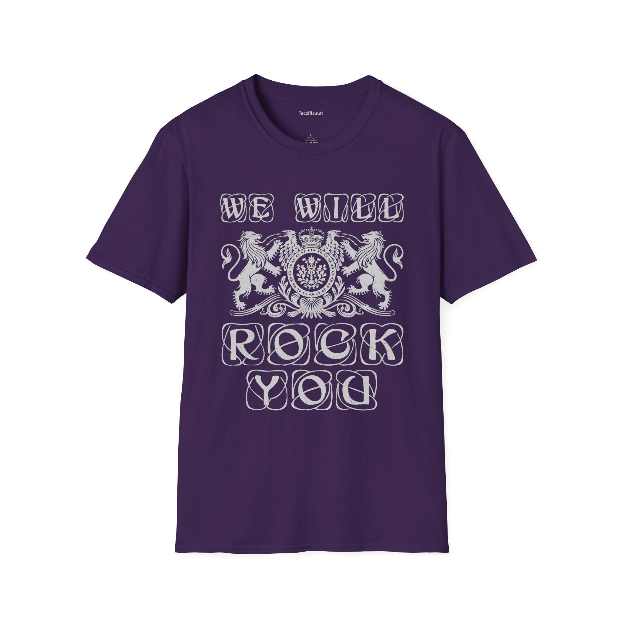 We Will Rock You Unisex SoftStyle T-Shirt 100% Cotton Graphic Music