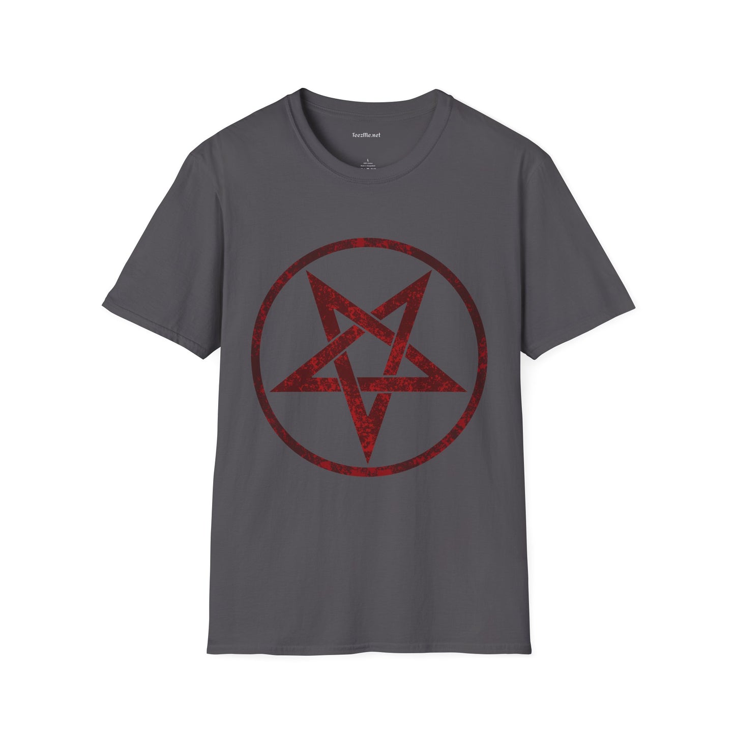 Red Pentagram 01 Unisex SoftStyle T-Shirt 100% Cotton Graphic