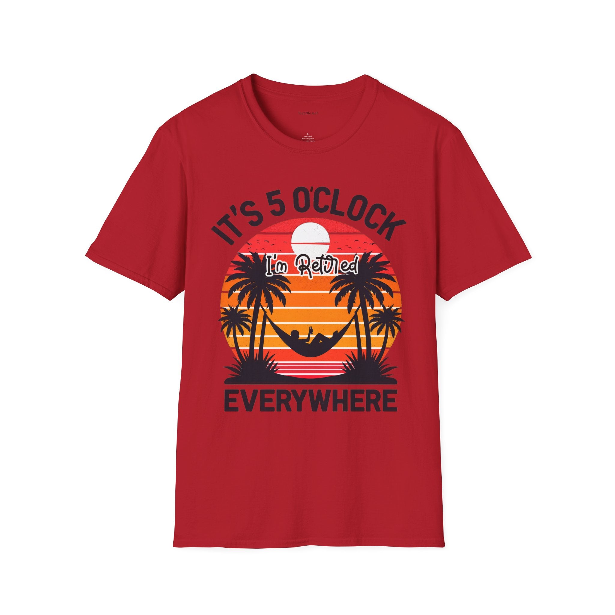 Retired - It's 5 - Unisex Softstyle T-Shirt 100% Cotton Graphic