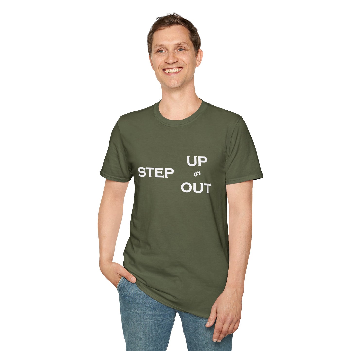 Step Up - Unisex Softstyle T-Shirt 100% Cotton Graphic