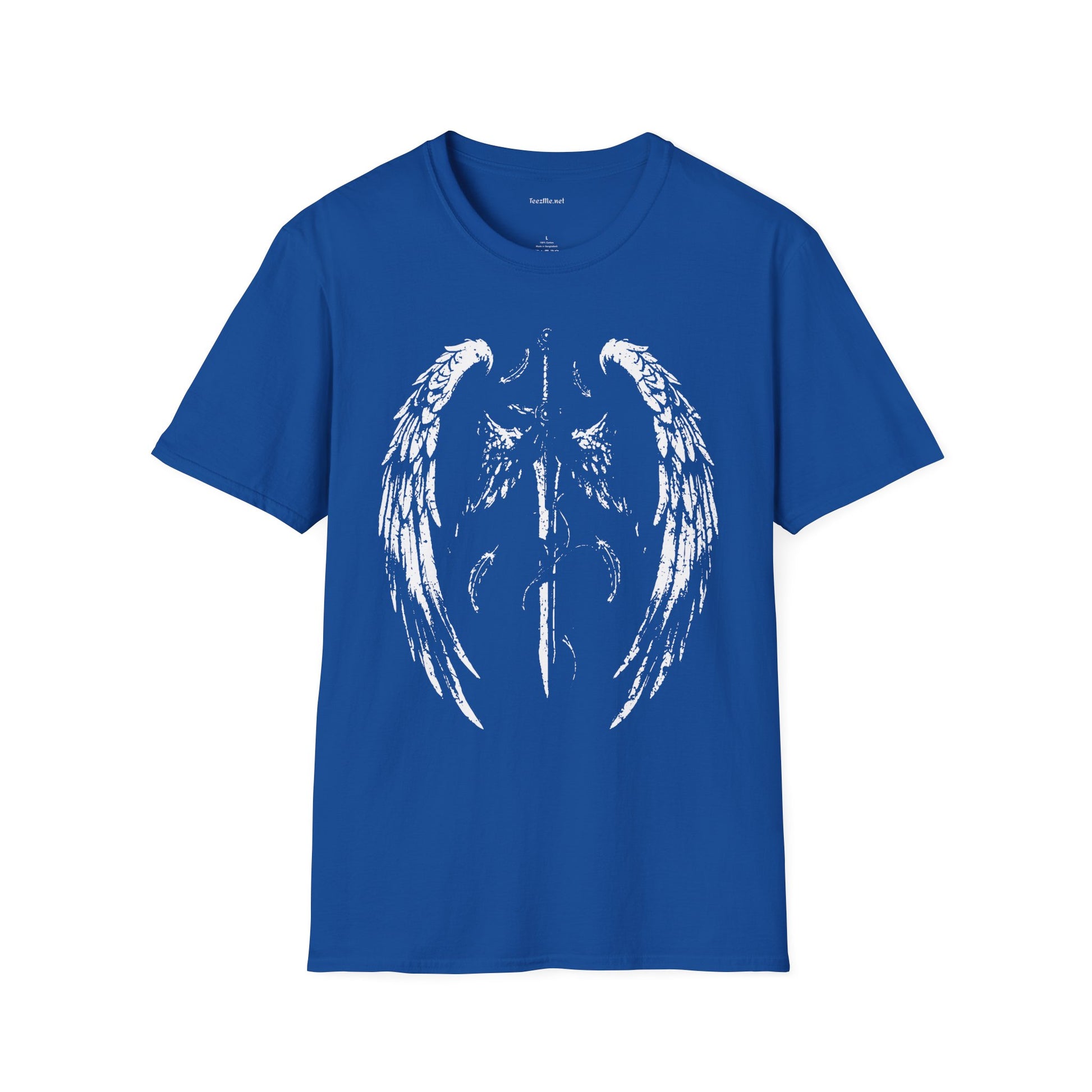 Angel Wings T-Shirt — Distressed White Wing Back Graphic Tee