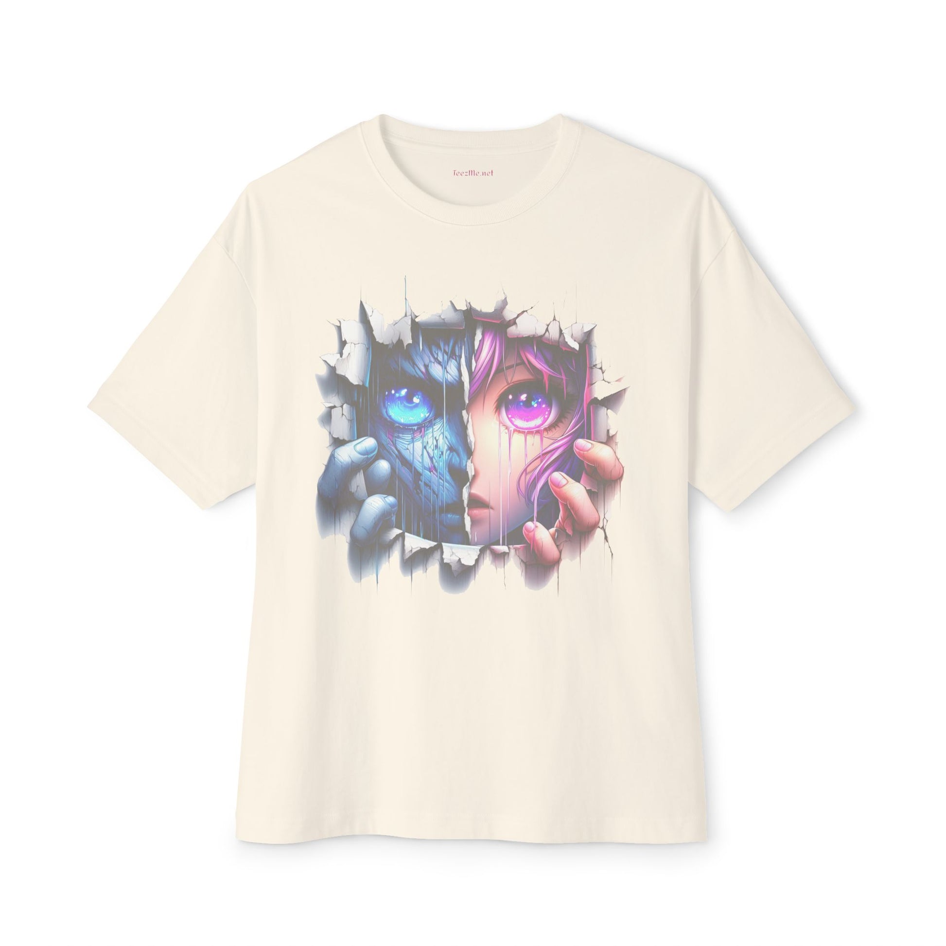 Anime Girl Eyes Unisex Oversized Boxy Tee