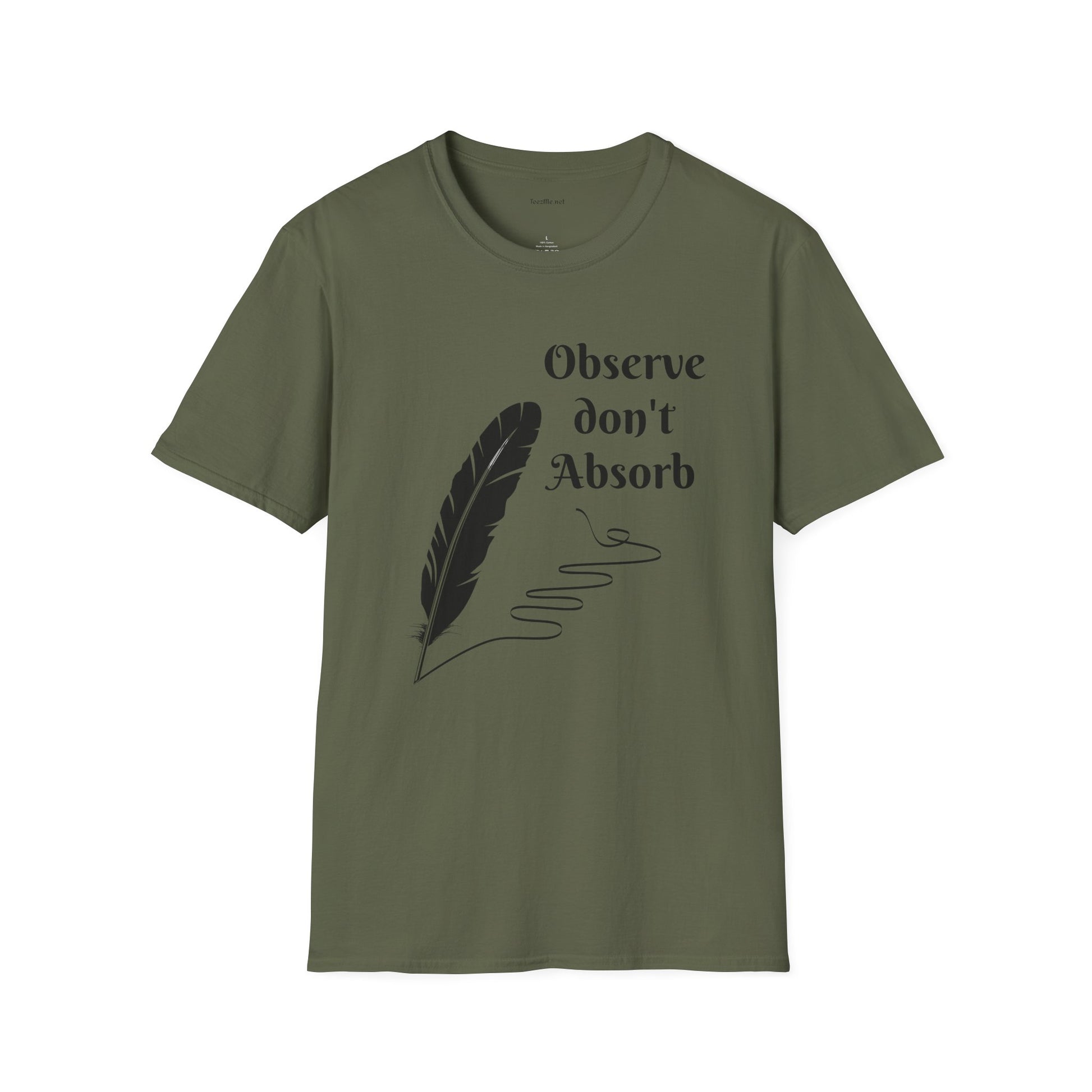 Observe don't Absorb- Unisex Softstyle T-Shirt 100% Cotton Graphic