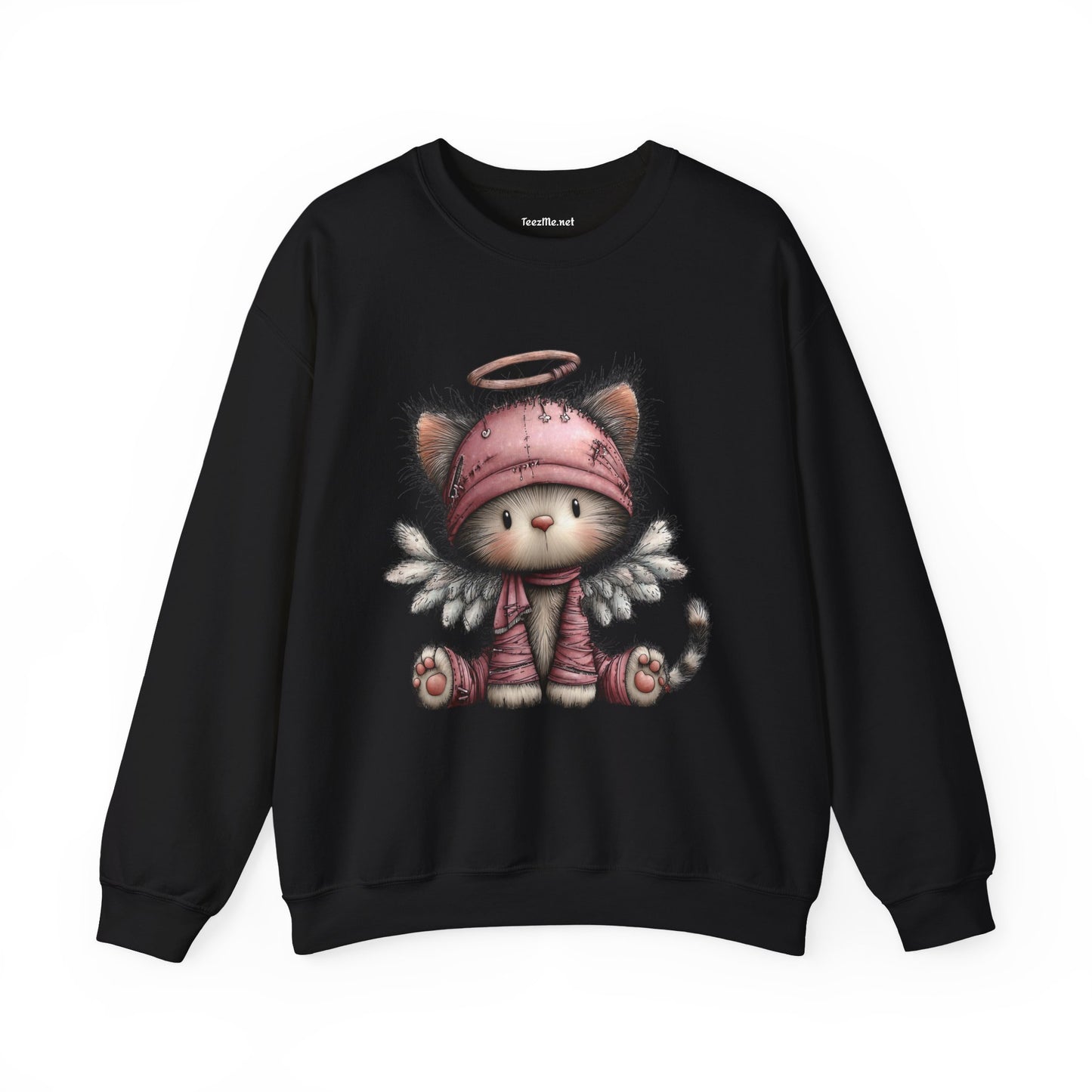 Whimsical Holiday Cat 03 Unisex Heavy Blend™ Crewneck Sweatshirt