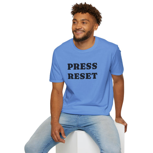 Press Reset - Unisex Softstyle T-Shirt 100% Cotton Graphic