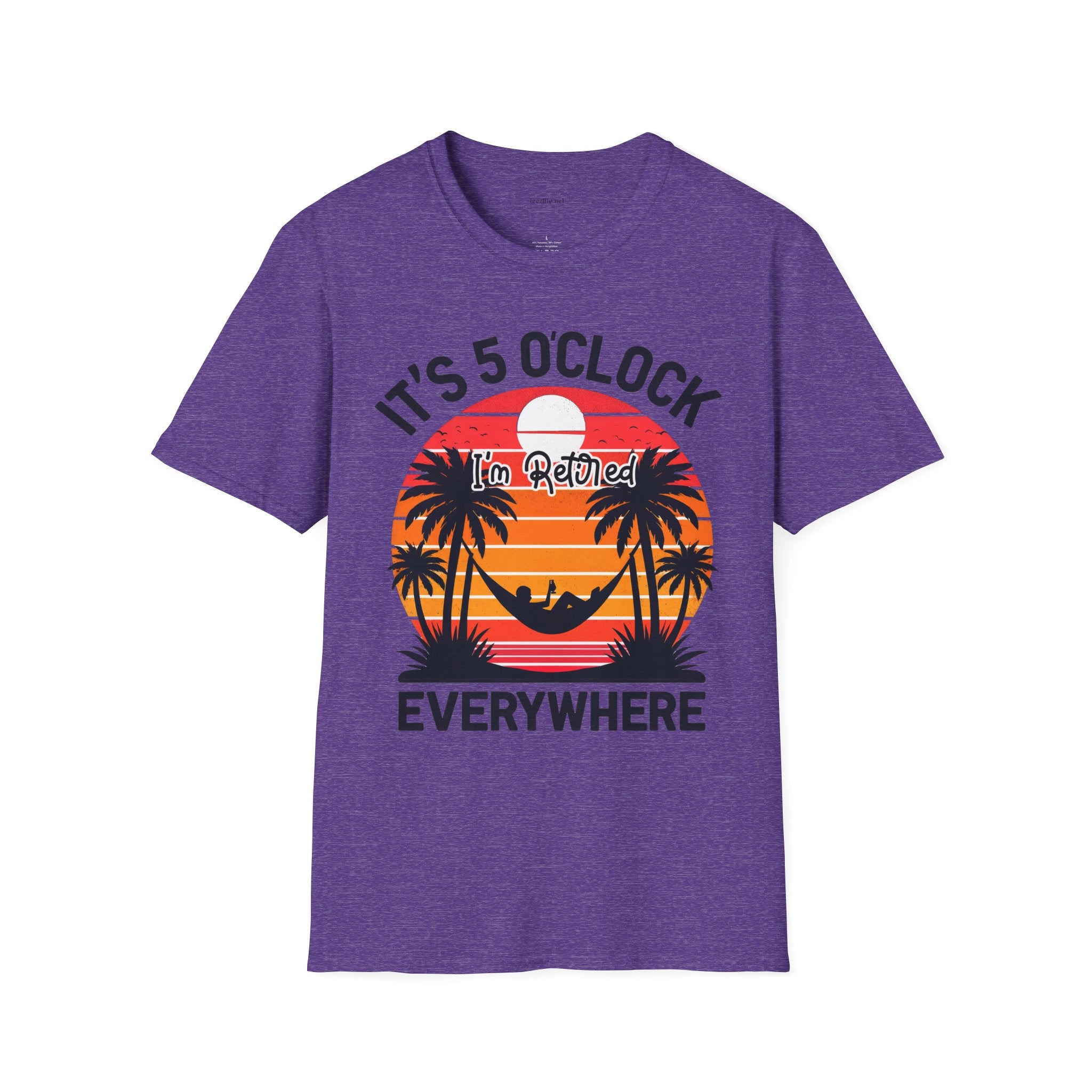Retired - It's 5 - Unisex Softstyle T-Shirt 100% Cotton Graphic