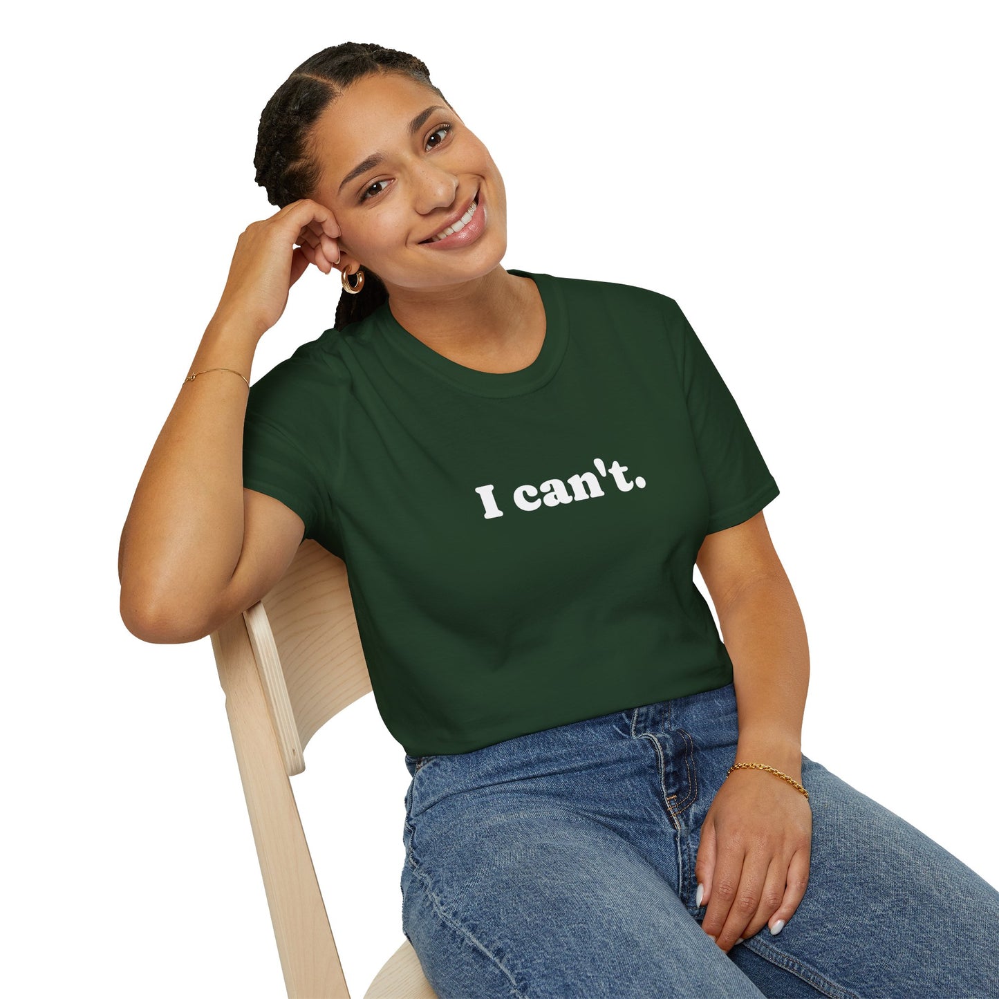 I can't - Unisex Softstyle T-Shirt 100% Cotton Graphic