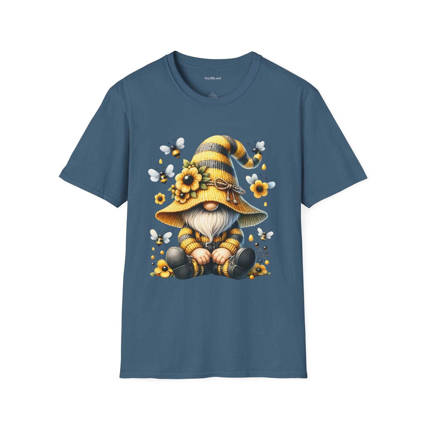 Honey Bee Gnome 41 Unisex Soft Style T-Shirt 100% Cotton Graphic