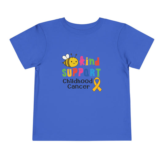 Bee Kind (Support Childhood Cancer)- Kids Softstyle Tee Children