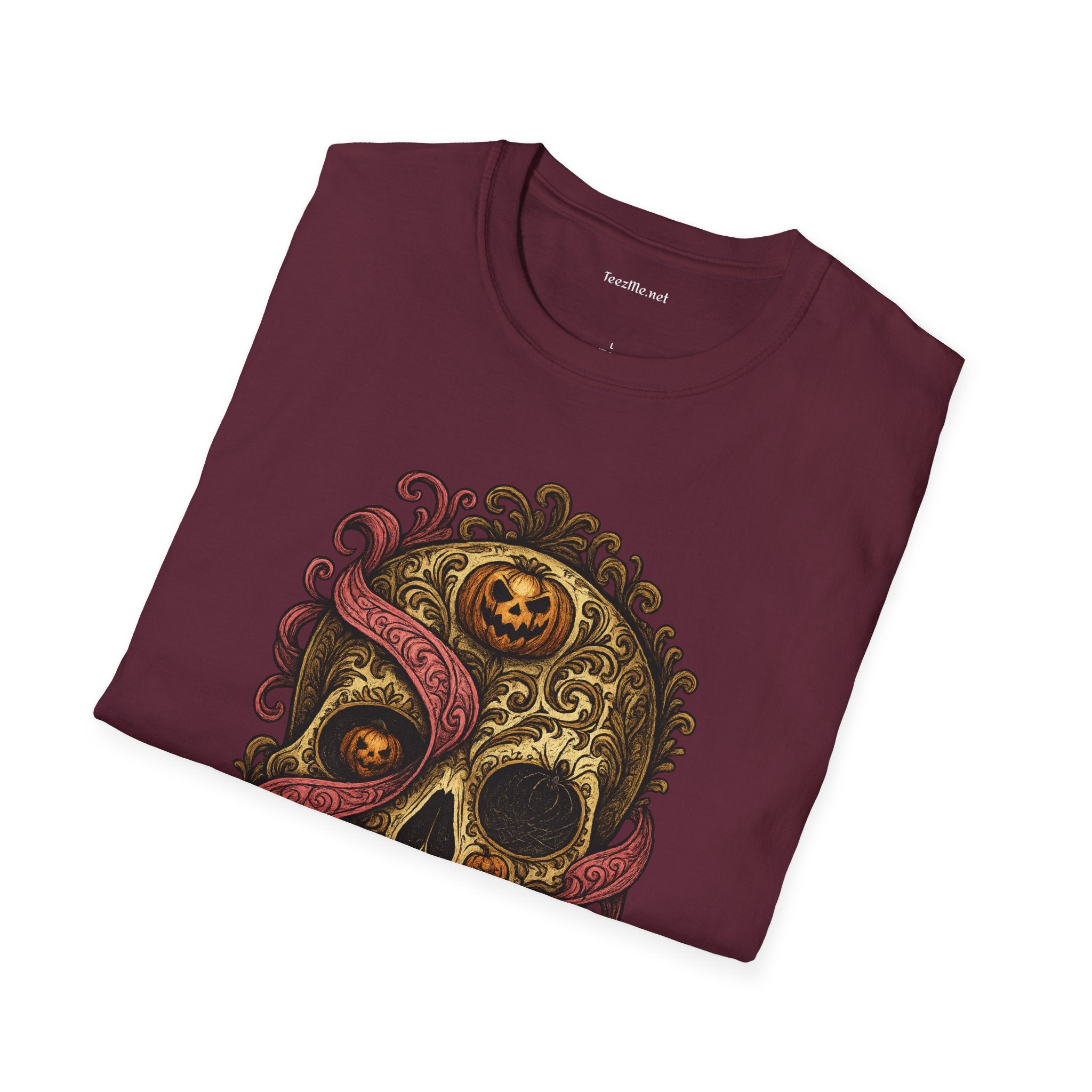 Sugar Skull & Tentacles T-Shirt — Gothic Day of the Dead Skull Tee