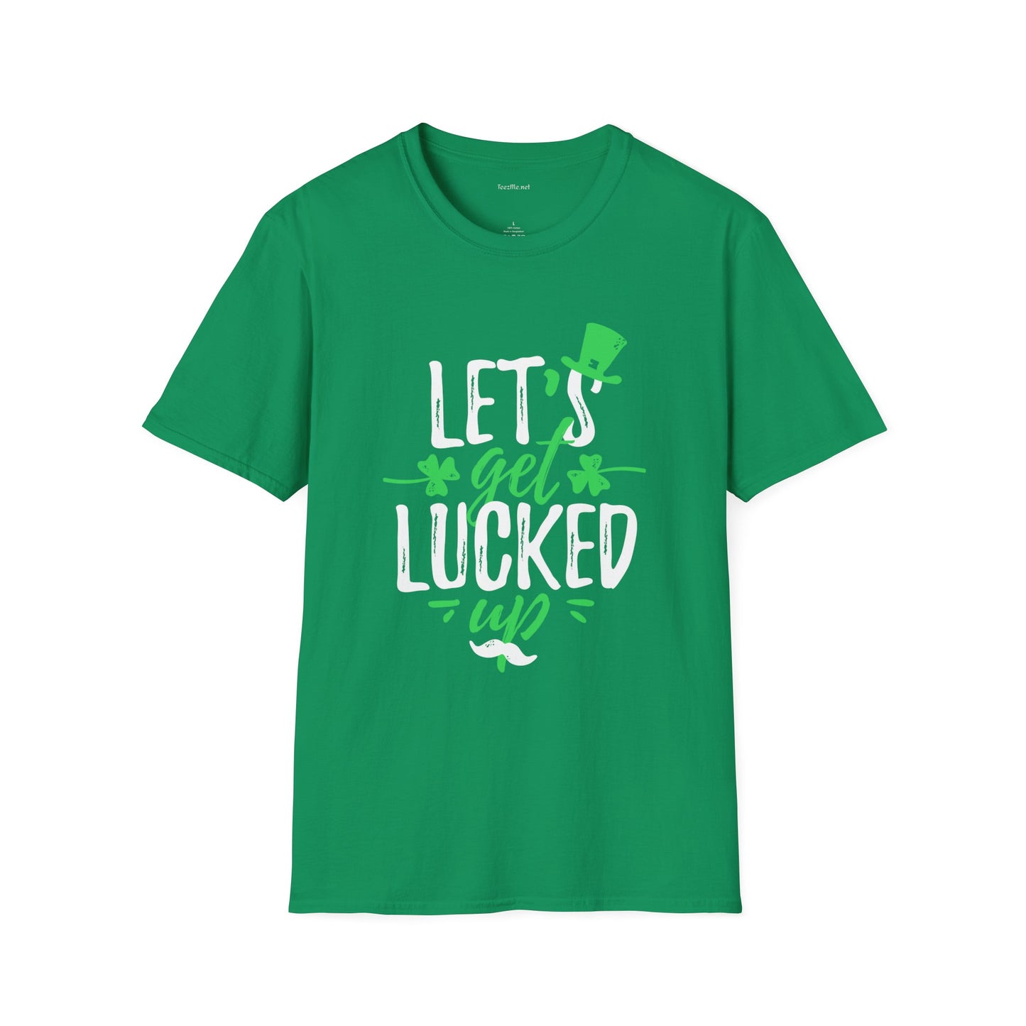 Let's Get Lucked Unisex Softstyle T-Shirt 100% Cotton Graphic
