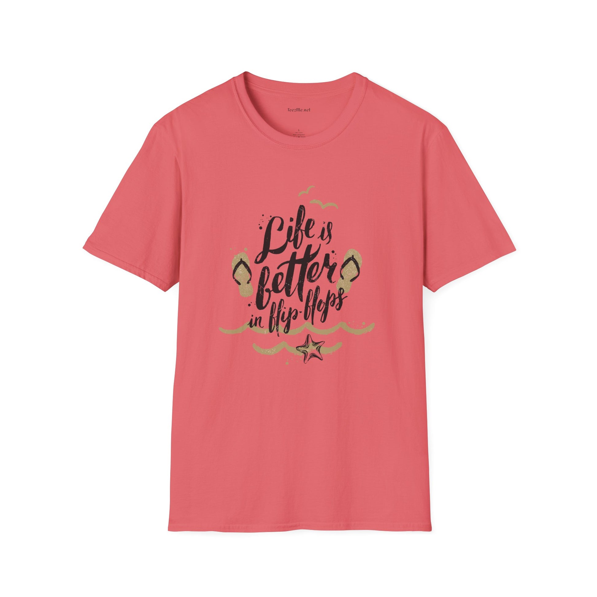 Life is better in Flip Flops - Unisex Softstyle T-Shirt 100% Cotton Graphic