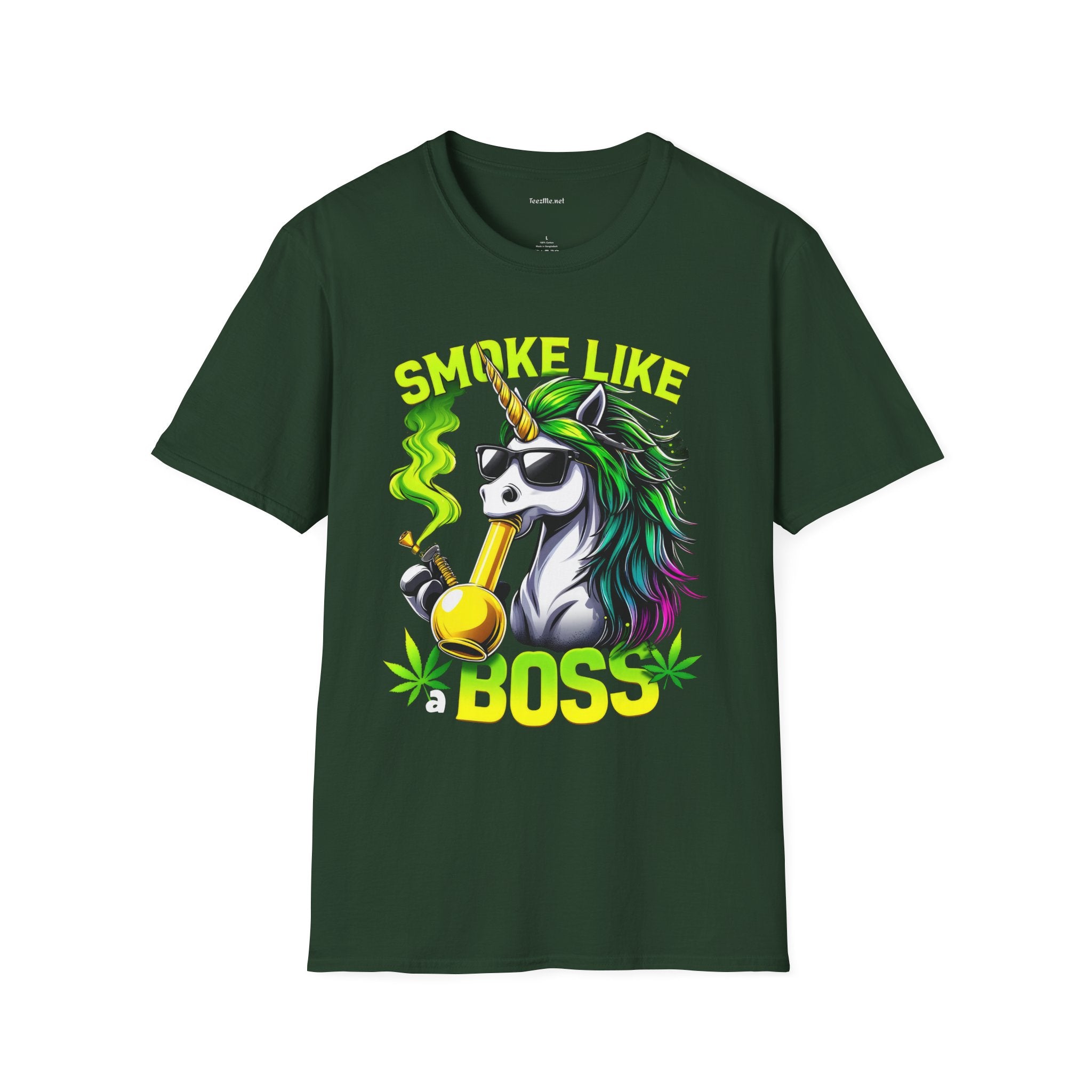 Smoke Like a Boss #420 Unisex Softstyle T-Shirt 100% Cotton Graphic