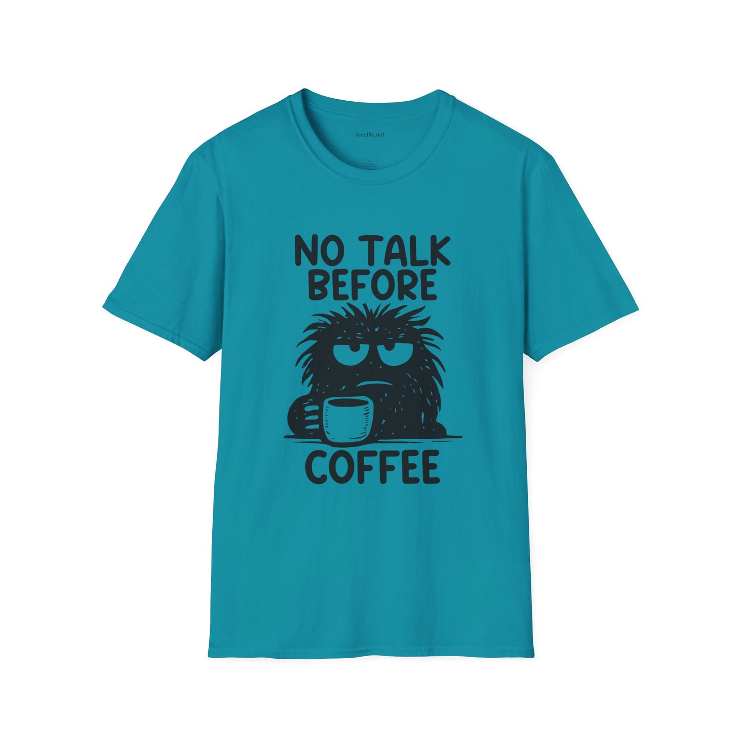 No Talk Before Coffee Unisex Softstyle T-Shirt 100% Cotton Graphic